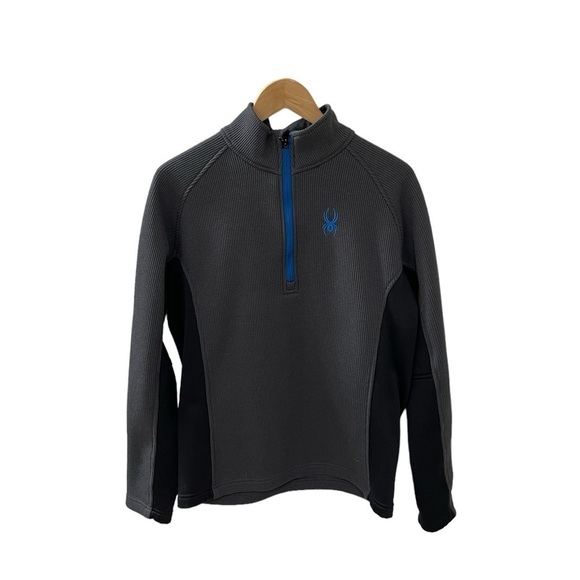 Spyder Men’s Size M Half Zip 100% Poly insulated Streetwear Pullover Zippered - Picture 2 of 6
